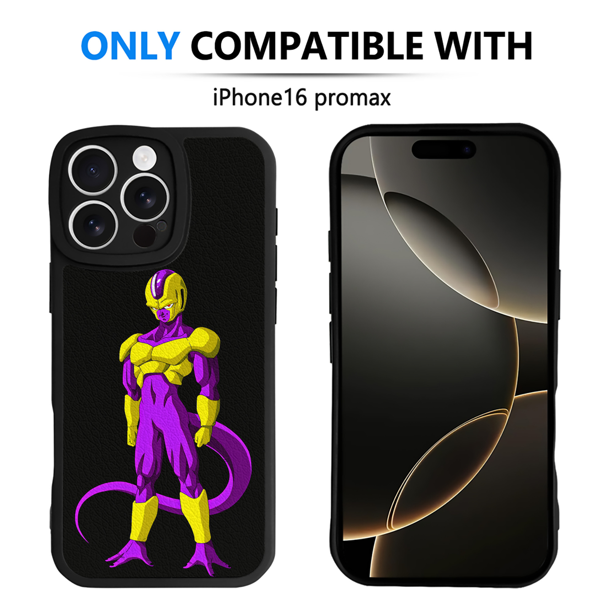（画像用） ドラゴンボール フリーザ DRAGON BALL Frieza 【iPhone 16シリーズ対応】シリコンスマホケース（レザー調） 材質：シリコン